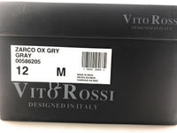 Vito Rossi Mens 00586205 Zarco OX Gray Casual Leather Oxfords Size 12 M US