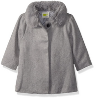 Crazy 8 Girls' Toddler Grey Peacoat, 12-18 mo