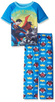 Justice League Big Boys, Batman Vs Superman PAJAMAS, 2 Piece Set, Blue, Medium