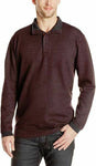 Haggar Men's Houndstooth Knit Quarter Zip Sweater, Wine, XX-Large
