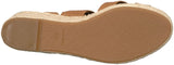 Nine West Women's KUSHALA Wedge Sandal, Dark Natural Leather, 9.5 Medium US