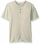 Lucky Brand Big Boys' Short Sleeve Henley Shirt, Rainy Day Heather, XL (18/20)