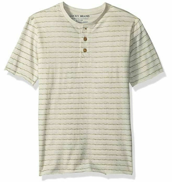 Lucky Brand Big Boys' Short Sleeve Henley Shirt, Rainy Day Heather, XL (18/20)