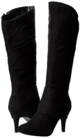 Diba Girl Women's Turn N Time Boot, Black Suede, 7 M US