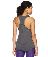 ASICS Women's Soft-Touch Racer Tank, Performance Black Heather, Large