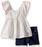 Limited Too Girls' Big Fashion Top and Short Set, Vanilla, 8