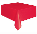 Unique Plastic Table Cover Rectangle - Ruby Red