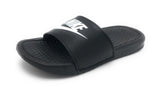 Nike Kid's Benassi Just Do It Slide Sandals, Black/White, 3Y Little Kid 3 US