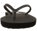 Reef Women's Stargazer Thong Sandal, Black/Black, 10 M US - New!