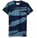 Vestige - Men's Apparel Torn Stripes Cotton Graphic T-Shirt - Navy - Small