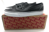 Vans Authentic Leather Skate Shoe Black Outer Plaid Lining 9 Men US / 10.5 Women