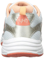 RYKA Women's Approach Cross-Training Shoe, White/Orange Peach, 5 B(M) US