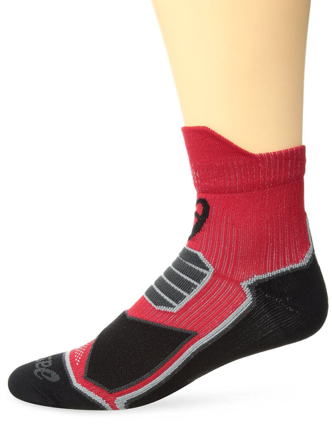 ASICS X-Over Quarter Mini Crew, Red/Black, Medium