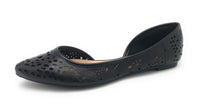 Madden Girl Women's ILLUSIVE Slip On Flats w/Cut Outs, Black, 6 M - New In Box