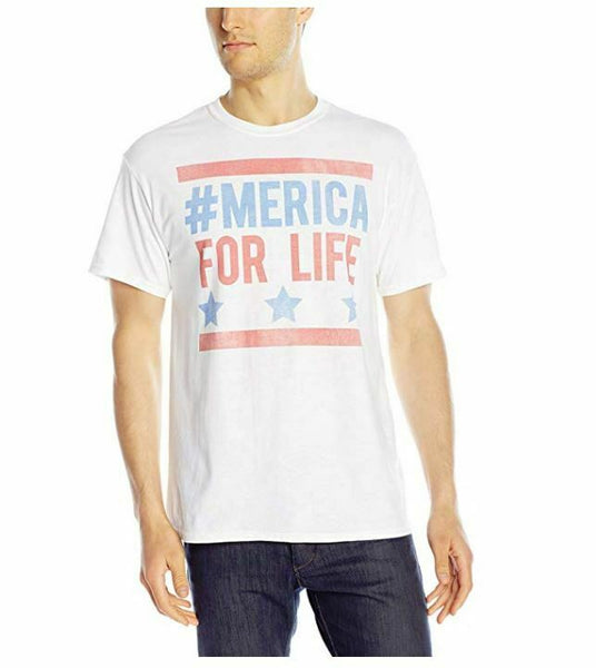 FREEZE Men's #Merica for Life Hashtag T-Shirt, White, Large