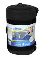 Cloudz Fleece Soft and Cozy Travel Blanket Black 50" x 60"