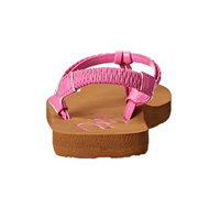 Roxy Girl TW Cabo Slingback Sandals (Brown/Hot Pink) - US Toddler Size 9