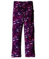 Calvin Klein Little Girls' Printed Plush Sleep Pant, Fuchsia, 5/6