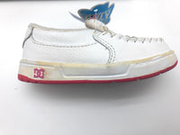 DC Shoes Villain Toddler Round Toe Leather White Pink Loafer Size 6