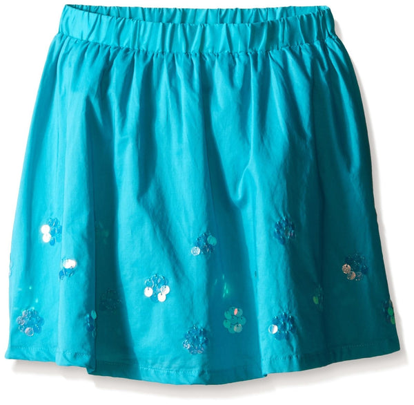 Gymboree Big Girls' Aqua Paillette Skirt, Spring Blue, 7