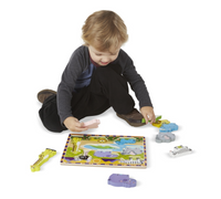 Melissa & Doug Safari Wooden Chunky Puzzle (8 pcs) - Free And Fast Shipping!