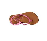 Roxy Girl TW Cabo Flip Flop Sandals (Brown/Hot Pink) - US Toddler Size 5