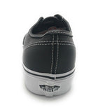 Vans Authentic Leather Skate Shoe Black Outer Plaid Lining 9 Men US / 10.5 Women
