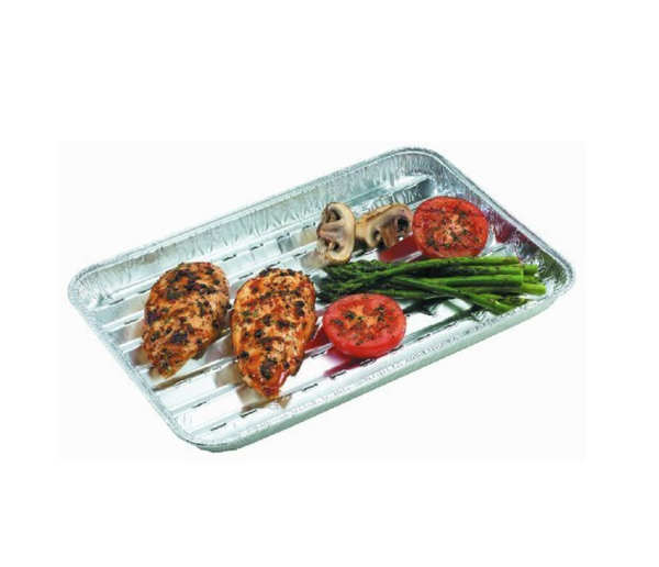 Nicole Home Collection 03270 3 Count Aluminum BBQ Grill Pans, Silver