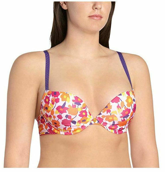 Cleo by Panache Women's Neve Plunge T-Shirt Smoothing Bra, Floral Print, 30DD