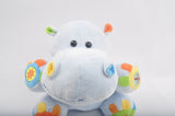 Linzy Plush Hippo Activity Toys Plush Animal, Blue, 10"