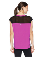 Jockey Women's Illusion Tee Shirt Blouse, Fab Fuchsia, Purple Pink, Medium (M)