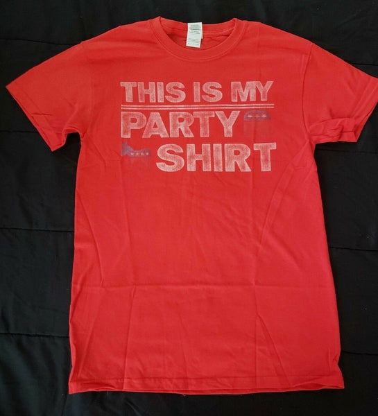 Gildan - Heavy Cotton - "This Is My Party Shirt" Political T-Shirt - Small - Red
