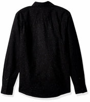 Volcom - Men's Smashed Star Long Sleeve Button Up Shirt - Black - Size Small