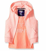 Limited Too Big Girls Knit Top and Vest Set, Neon Light Coral, 14/16