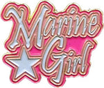 USMC Marine Girl Military Lapel Pin