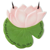 Hallmark Ceramic Lotus Flower Display Ornament Plaques Birthday Encouragement