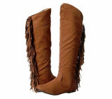 Qupid Women's Neo-162 Western Boot Dark Rust Size 5.5