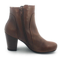 Miz Mooz Womens Samba Zip Ankle Boot Brown Leather Size 36 EU 6 US