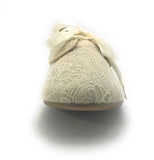Sarah Jayne Girl's Lace Shimmer Round Toe Oxford Flats Beige 11 M US