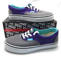 Vans Kid's Era Two Tone Skate Shoe Sneaker, Purple Gray Turquoise 3 US Big Kid
