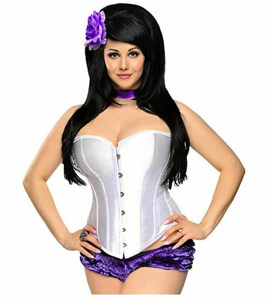 Daisy corsets Women's Sweetheart Neckline Strapless Corset, White, 2X