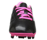 adidas PerformConquisto Firm-Ground J Soccer Cleat, Black/White/Pink,4.5 Big Kid