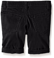 Limited Too Little Girls' Stretch Sateen Twill Bermuda Short, Black, 04