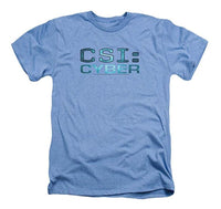 Trevco - Men's CSI Cyber Logo - Heather Light Blue - Adult T-Shirt - Medium