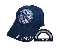 EMT Logo Emergency Medical Technician Baseball Hat Cap [Blue-Adjustable]