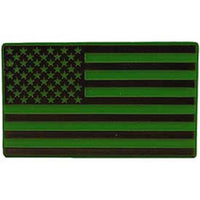 USA Flag, Green Subdued Magnet - 3 x 1.75