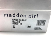 Madden Girl Women's Sandra Canvas Wedge Sandal, Black, 6 M US, New