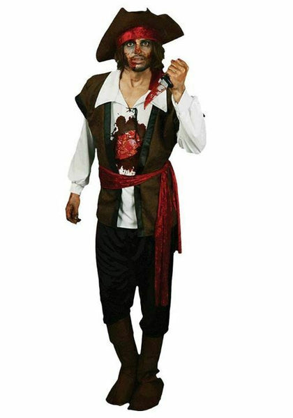 Morphcostume Co Beating Heart Pirate Digital Male Costume, Brown/Black, X-Large