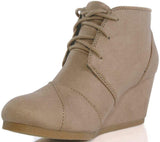 Marco Republic Taupe Galaxy Womens Wedge Boots Size 7.5