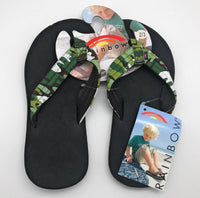 Rainbow Youth Grombows Camo Green Flip Flop Sandal, Youth US 2 /3 (9 inch)